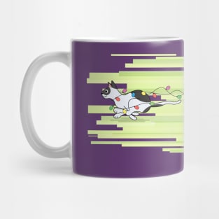 christmas dachshunds chasing cat Mug